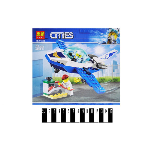 

Конструктор CITIES Повітряна поліція: патрульний літак 66дет 19*17*4,5см /96/