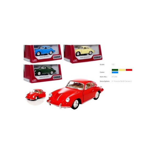 

Модель легковая KT5398W 5 Porsche 356 B Carrera 2 метал.инерц.откр.дв.4цв.кор./96/