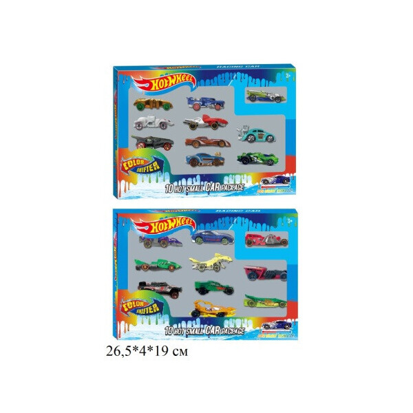 

Набор моделек Hot Wheels 10шт. MBS811-10/GBS889-10 метал.2в.кор.26,5*4*19 /60/