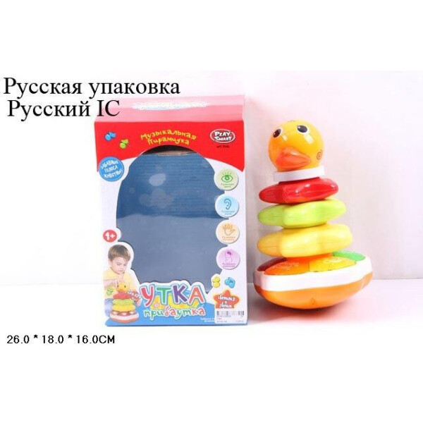 

Логика пирамидка JOY TOY(PLAY SMART) 7040 Утка-прибаутка муз.свет.кор.18*16*26 ш.к./24/