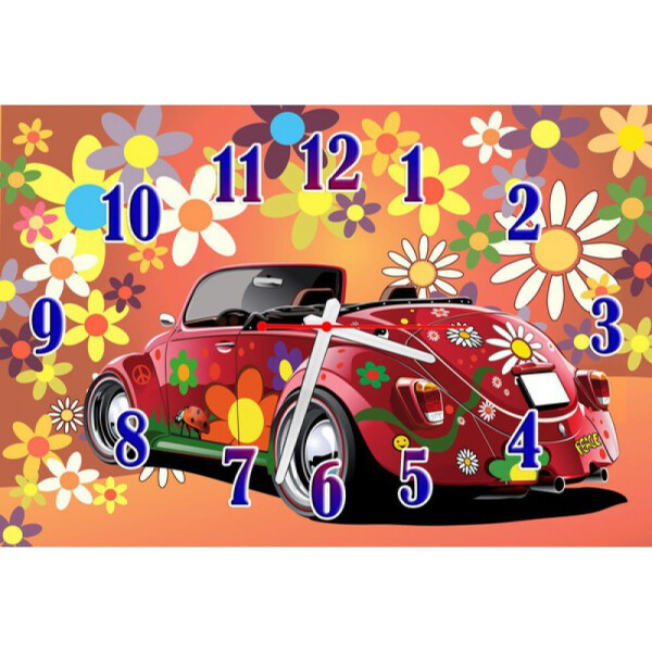 

Детские настенные часы Aim Цветочное авто, 30х45 см