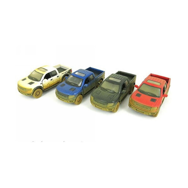 

Модель джип 5 KT5365WY FORD F-150 SVT RAPTOR-SUPERCREW MUDDY(2013) метал.инерц.откр.дв.1:46 кор/96/