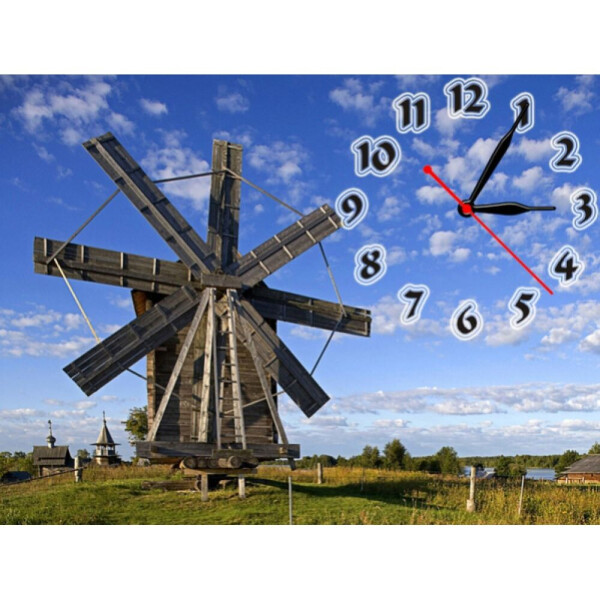 

Настенные часы с пейзажем Aim Мельница, 30х40 см