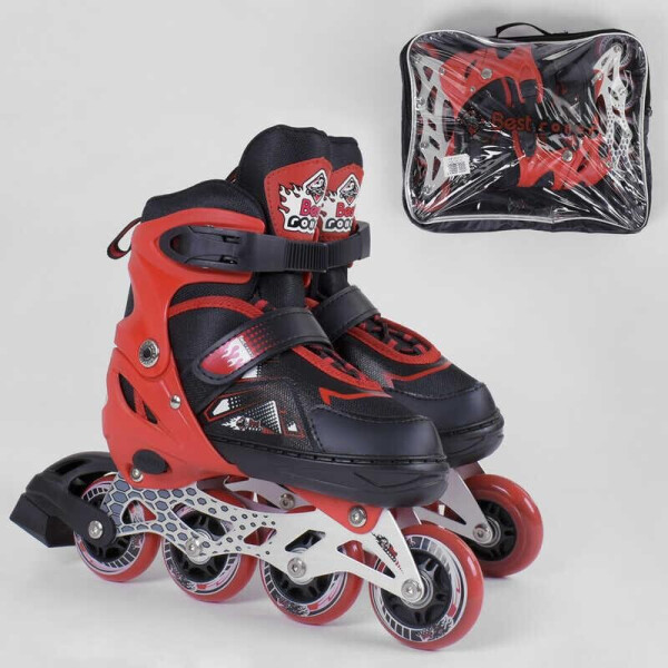 

Ролики 3272-S Best Roller /размер 30-33/ цвет - КРАСНЫЙ колёса PU, ПЕРЕДНЕЕ КОЛЕСО СВЕТ, в сумке, d колес – 6,5 см /6/