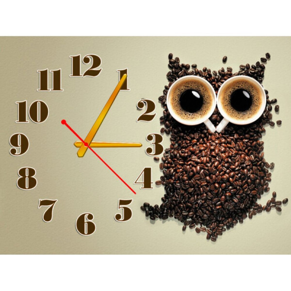 

Настенные часы Aim Кофейная сова, 30х40 см