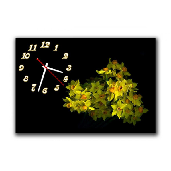 Акція на Настенные часы Aim Букет нарциссов, 30х45 см від Allo UA