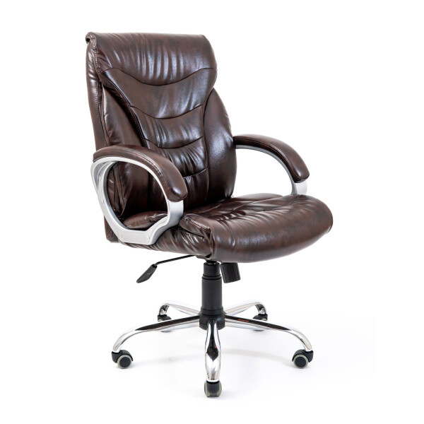 

Офисное Кресло Руководителя Richman Cagliari Титан Dark Brown Хром М1 Tilt Коричневое