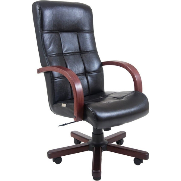 Акция на Офисное Кресло Руководителя Richman Вирджиния Титан Black Wood М1 Tilt Черное от Allo UA