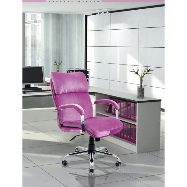 

Офисное Кресло Руководителя Richman Дакота Missoni Pink Хром М1 Tilt Розовое