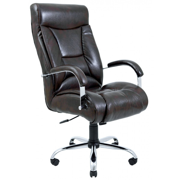 

Офисное Кресло Руководителя Richman Магистр Титан Dark Brown Хром М1 Tilt Коричневое