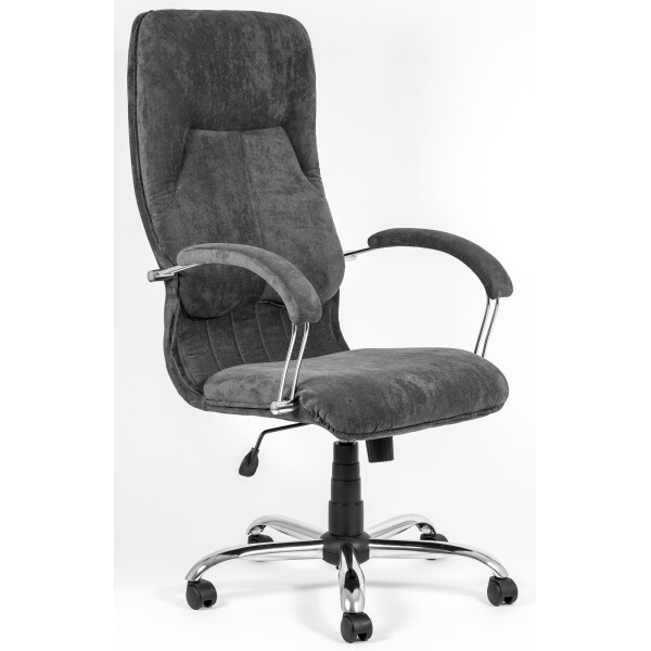 

Офисное Кресло Руководителя Richman Никосия Grey Velour Хром М1 Tilt Серое