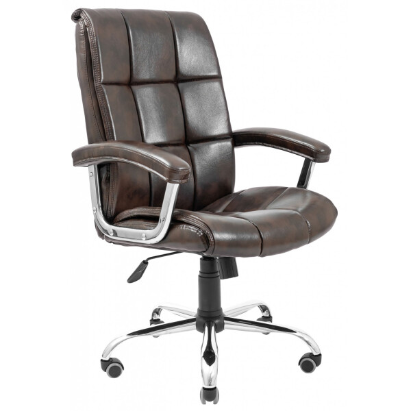 

Офисное Кресло Руководителя Richman Аризона Титан Dark Brown Хром М1 Tilt Коричневое