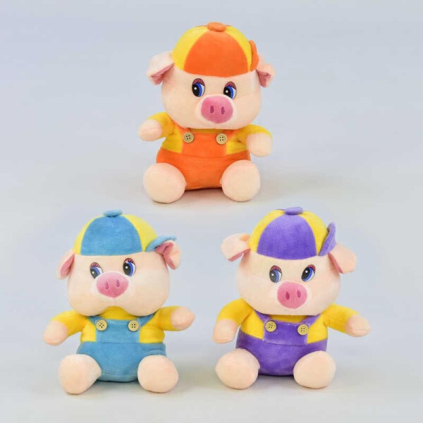 

Мягкая игрушка Свинка 3 цвета 18*10*23см /120/