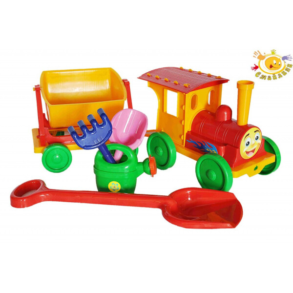 

Конструктор-поезд с песочным набором №1 3цв. /15/