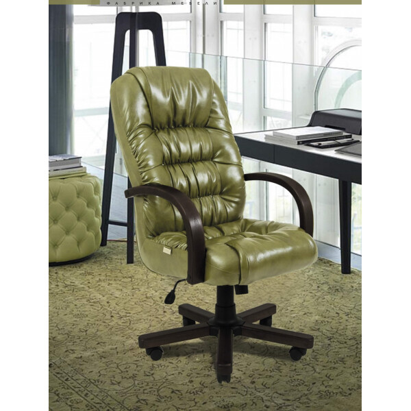 

Офисное Кресло Руководителя Richman Ричард Мадрас Olive Wood Венге М2 AnyFix Оливковое