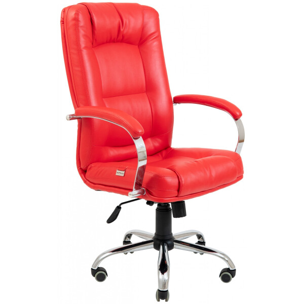 Акція на Офисное Кресло Руководителя Richman Альберто Boom 16 Хром М3 MultiBlock Красное від Allo UA