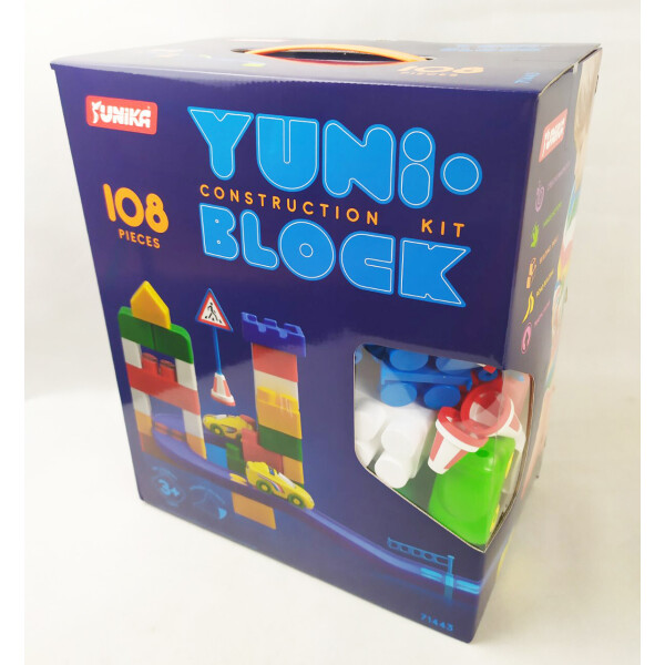 

Конструктор детский ''YUNI-BLOK'' 108дет. в кор. Юника //