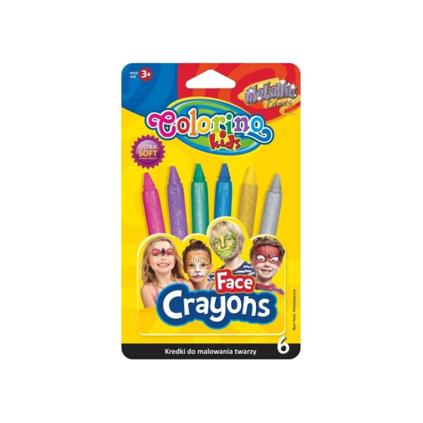 

Мел для лица карандашиі, металлизованый 6 кол. COLORINO