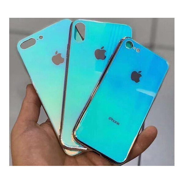 

TPU+Glass Gradient Rainbow с лого для Xiaomi Redmi 7 (Голубой) (737970)