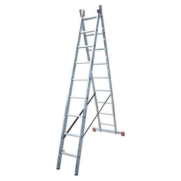 

Лестница универсальная двухсекционная KRAUSE 129475 Dubilo 2x9