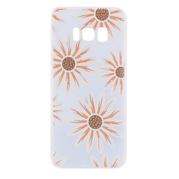 

TPU чехол матовый soft touch color для Samsung G955 Galaxy S8 Plus Крупные Ромашки (60119)