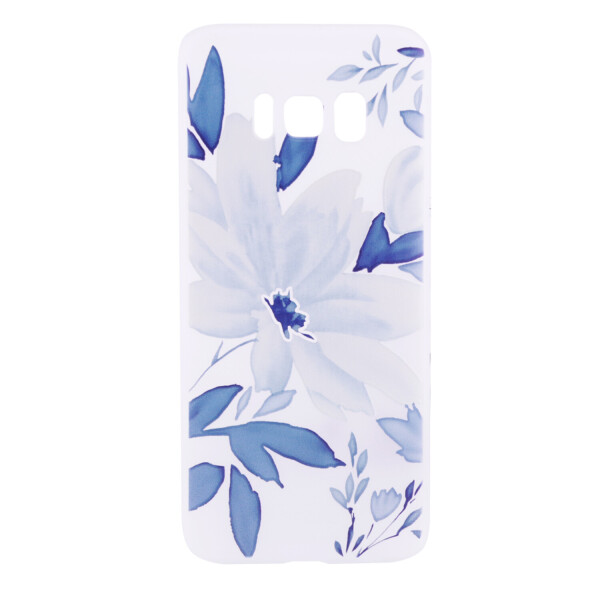 

TPU чехол матовый soft touch color для Samsung G955 Galaxy S8 Plus Голубой цветок (60116)