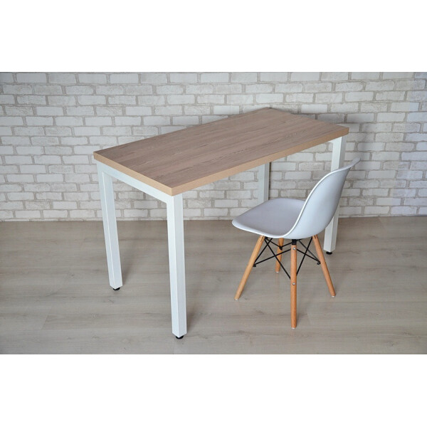 

Стол Тавол КС 8.2 металл опоры белые 120смх70смх75см ДСП 36 мм Ясень/Белый