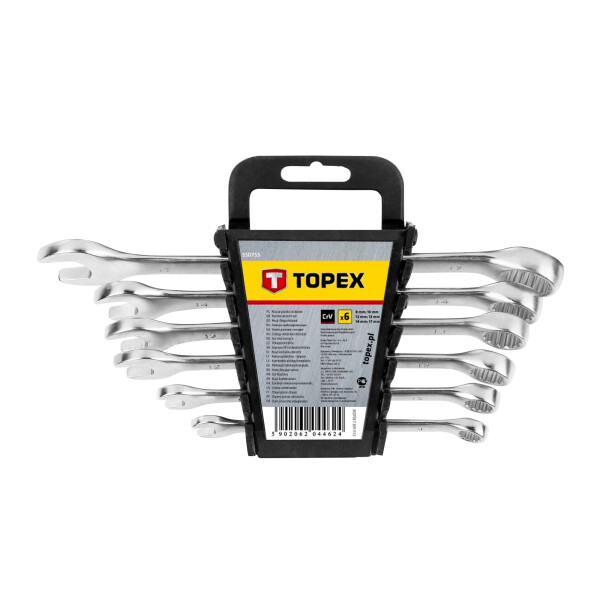 

Набор ключей комбинированных TOPEX, 8-17 мм, 6 шт.