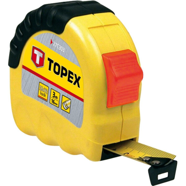 

Рулетка TOPEX, сталева стрiчка 3 м x 16 мм