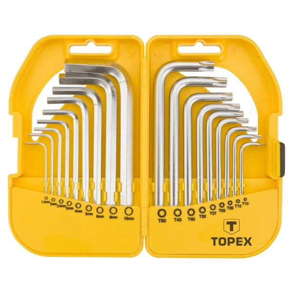 

Ключи TOPEX шестиграннi HEX i Torx, набор 18 шт. * 1 уп.