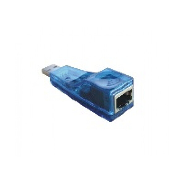 

Контроллер USB 2.0 to Ethernet - Сетевой адаптер 10 / 100Mbps, Blue, BOX