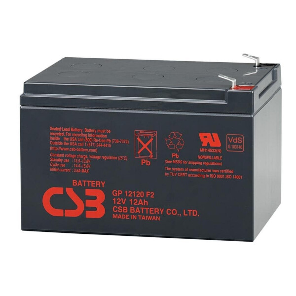 

Аккумуляторная батарея CSB GP12120F2, 12V 12Ah (151х98х100мм) Q6