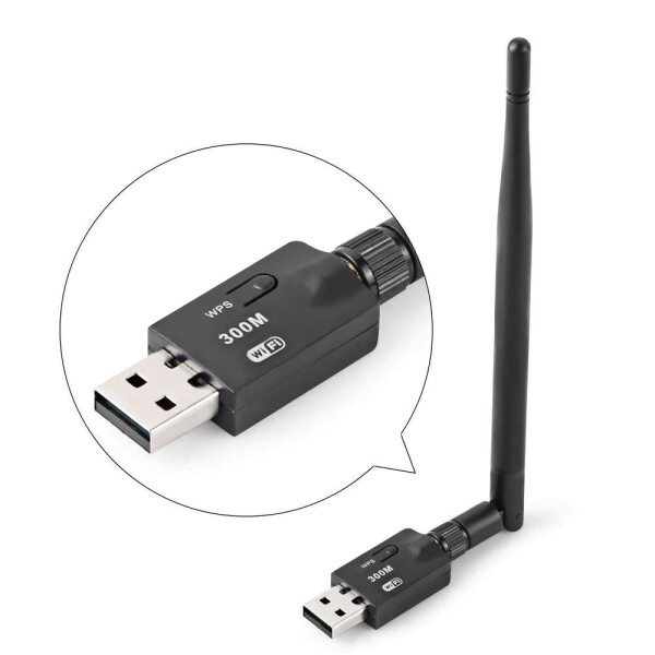 

Беспроводной сетевой адаптер с антенной 5DBI Wi-Fi-USB Merlion CL-UW06B, RT7601, 802.11bgn, 150MB, 2.4 GHz, WIN7 / XP / Vista /