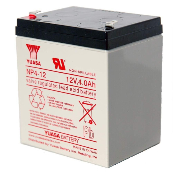 

Аккумуляторная свинцово-кислотная батарея для ИБП Yuasa NP4-12s 12V 4Ah (90х70х106) 1.75кг
