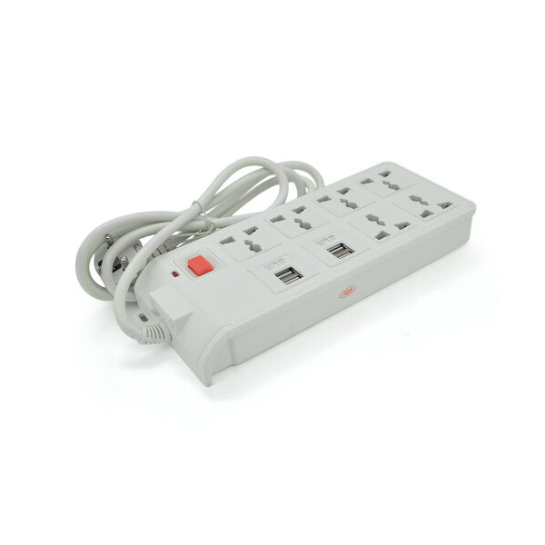 

Сетевой фильтр 6 розеток+4 USB 5V 2.1A 1.8m White