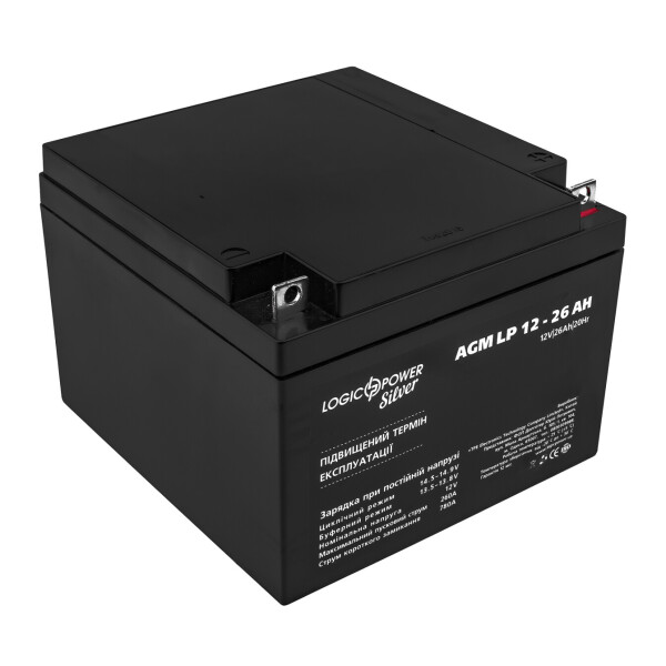 

Аккумулятор кислотный AGM LogicPower LP 12 - 26 AH SILVER