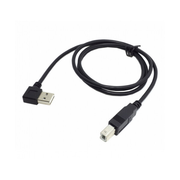

Кабель USB 2.0 RITAR AM / BM, 3.0m, угловой 90°, черный