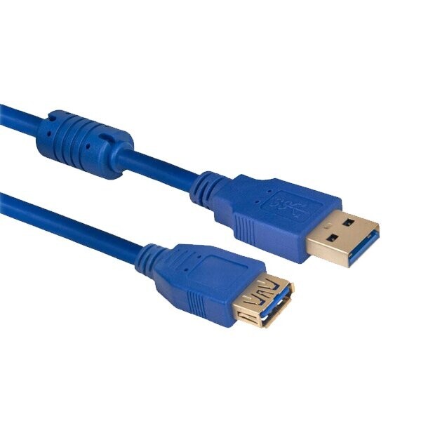 

Удлинитель USB 3.0 AM / AF, 3.0m, 2 фильтра, Blue, пакет