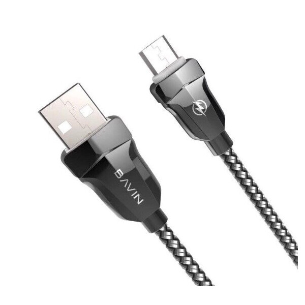 

Кабель Bavin CB087 Micro-USB 2.4A 1.2m Silver