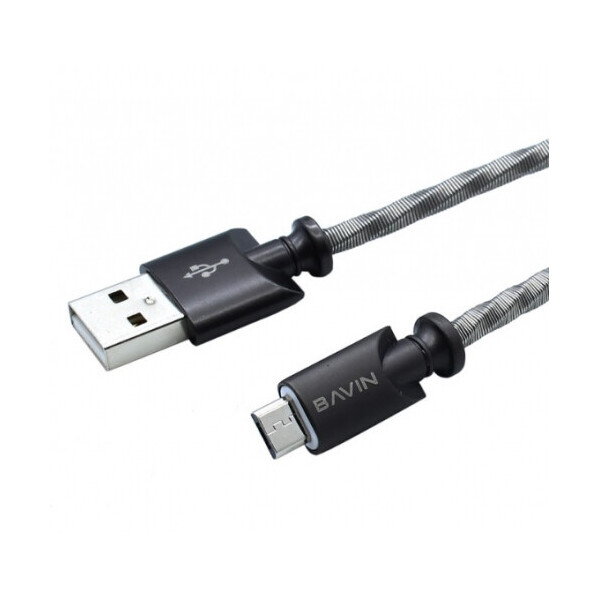 

Кабель Bavin CB101, Micro-USB, 2.4A, Black, длина 1м, BOX