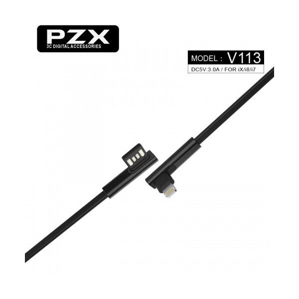 

Кабель PZX V-113, Quick Charge OPPO Cable, 4.0A, Black, длина 1м, угловой, BOX