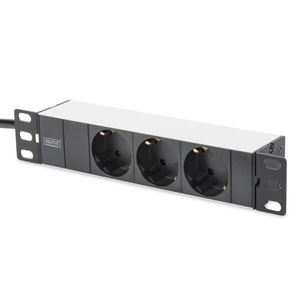 

Блок розеток DIGITUS 10" 1U, 16A, 230V 3xSchuko, вилка Schuko