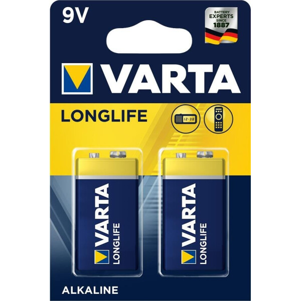

Батарейка VARTA LONGLIFE 6LR61 BLI 2 ALKALINE