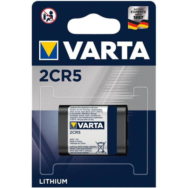 

Батарейка VARTA 2CR5 BLI 1 LITHIUM
