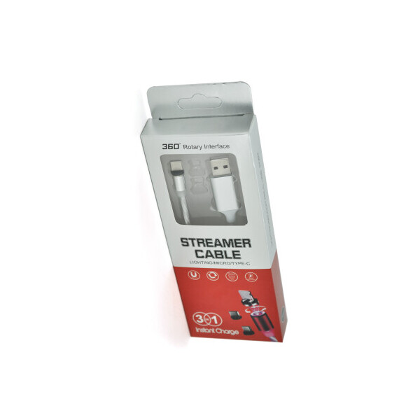 

Магнитный кабель светящийся USB 2.0-Type-C 1m 2А Silver