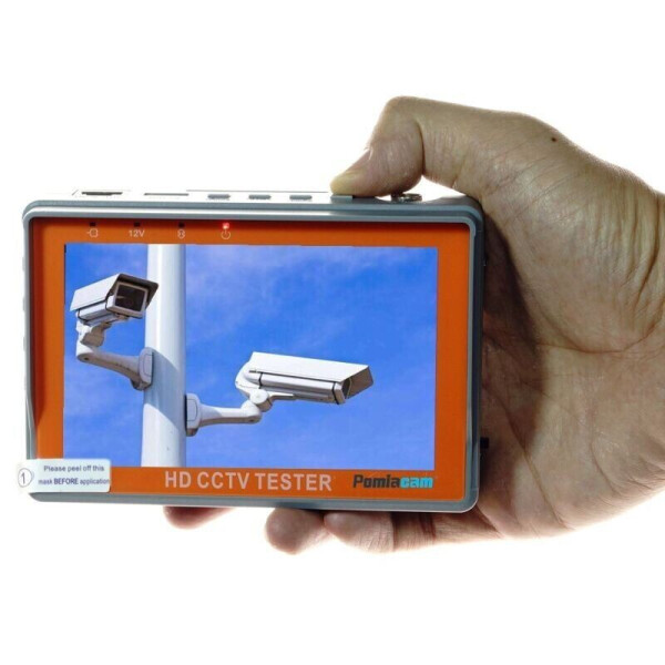 Акция на Видеотестер - портативный монитор для настройки видеокамер Pomiacam IV5, AHD TVI CVI CVBS до 8 Мегапикселей от Allo UA