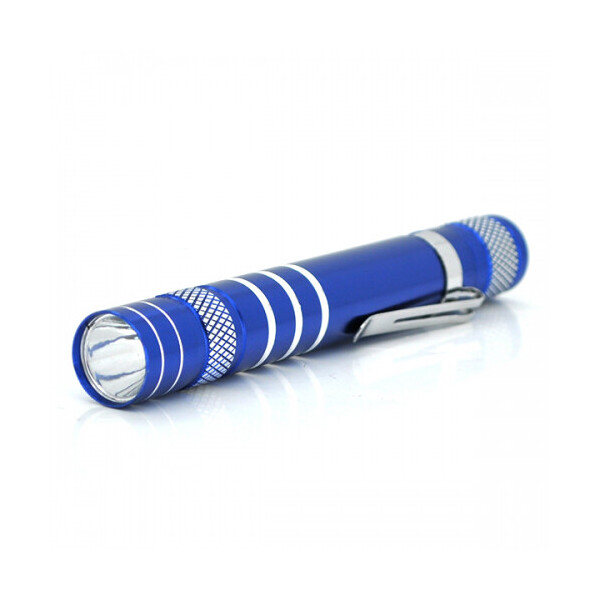 

Карманный фонарик, 1LED, 1 режим, корпус- алюминий, питание 2*АА, 143*19мм, Blue, ОЕМ