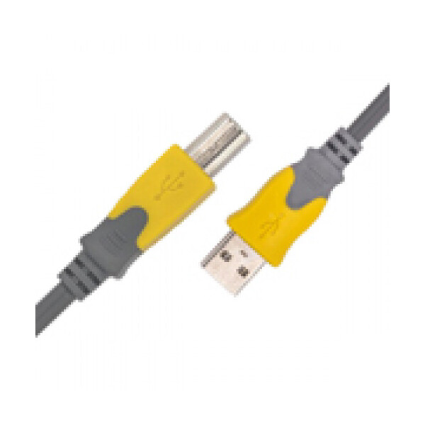 

Кабель USB 2.0 V-Link AM / BM, 3.0m, 1 феррит, Grey / Yellow, Q200