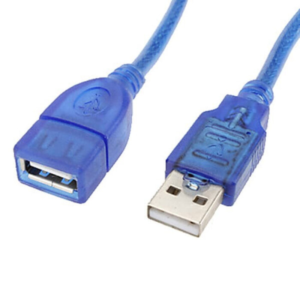 

Удлинитель USB 2.0 AM / AF, 1.8m, 1 феррит, прозрачный синий Q300
