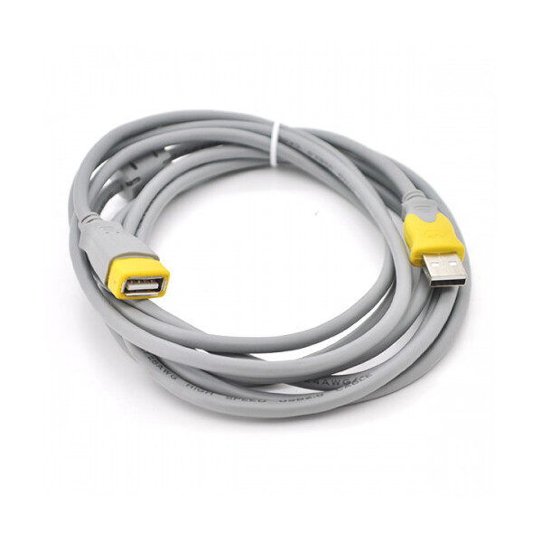 

Удлинитель USB 2.0 V-Link AM / AF, 3m, 1 феррит, Grey / Yellow